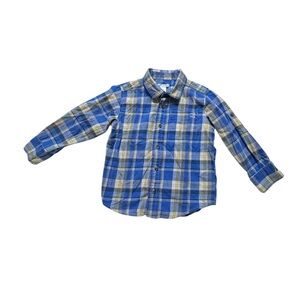 Old Navy Boys 5t plaid flannel button down shirt k258